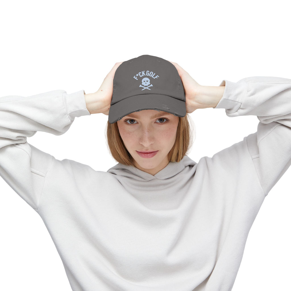 F*CK GOLF Distressed Logo Hat