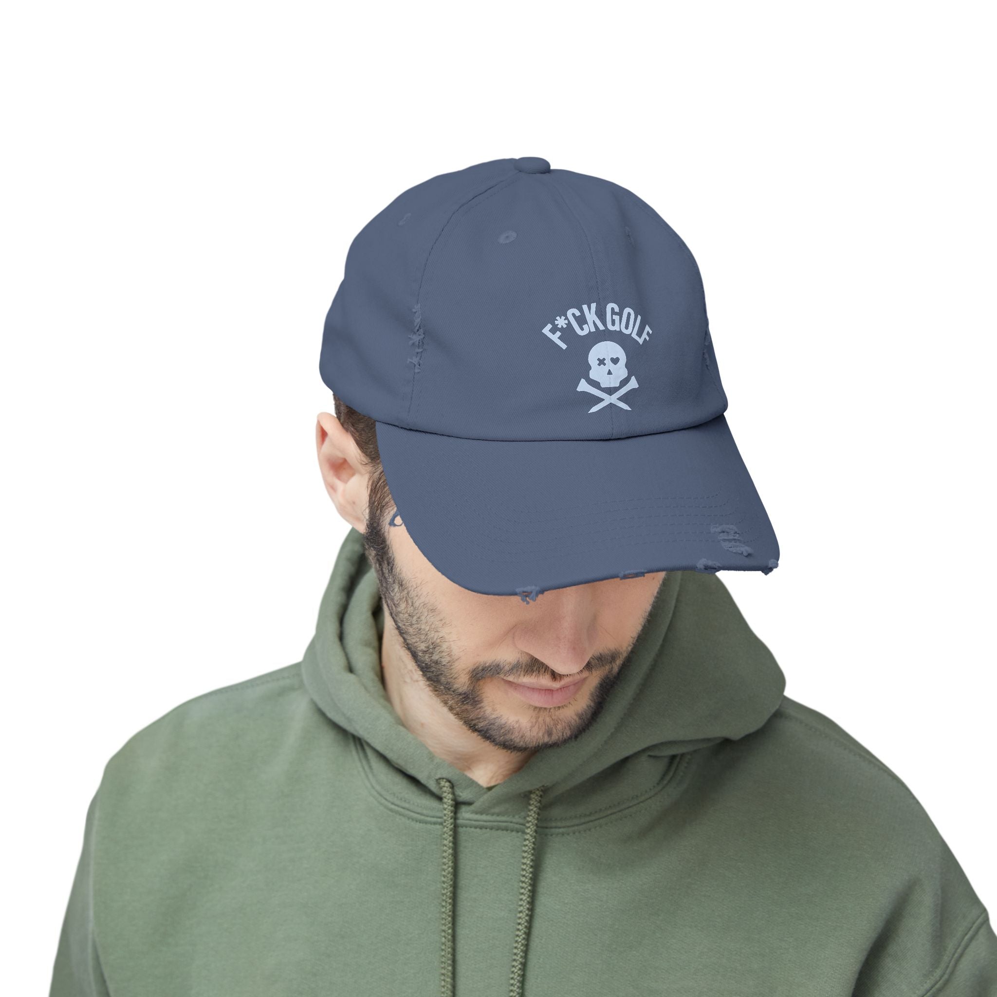 F*CK GOLF Distressed Logo Hat