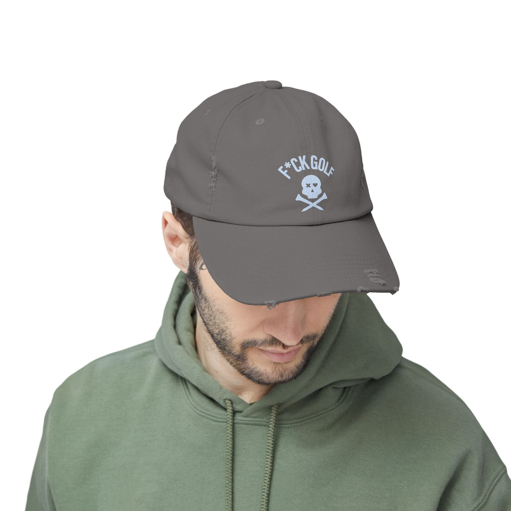 F*CK GOLF Distressed Logo Hat