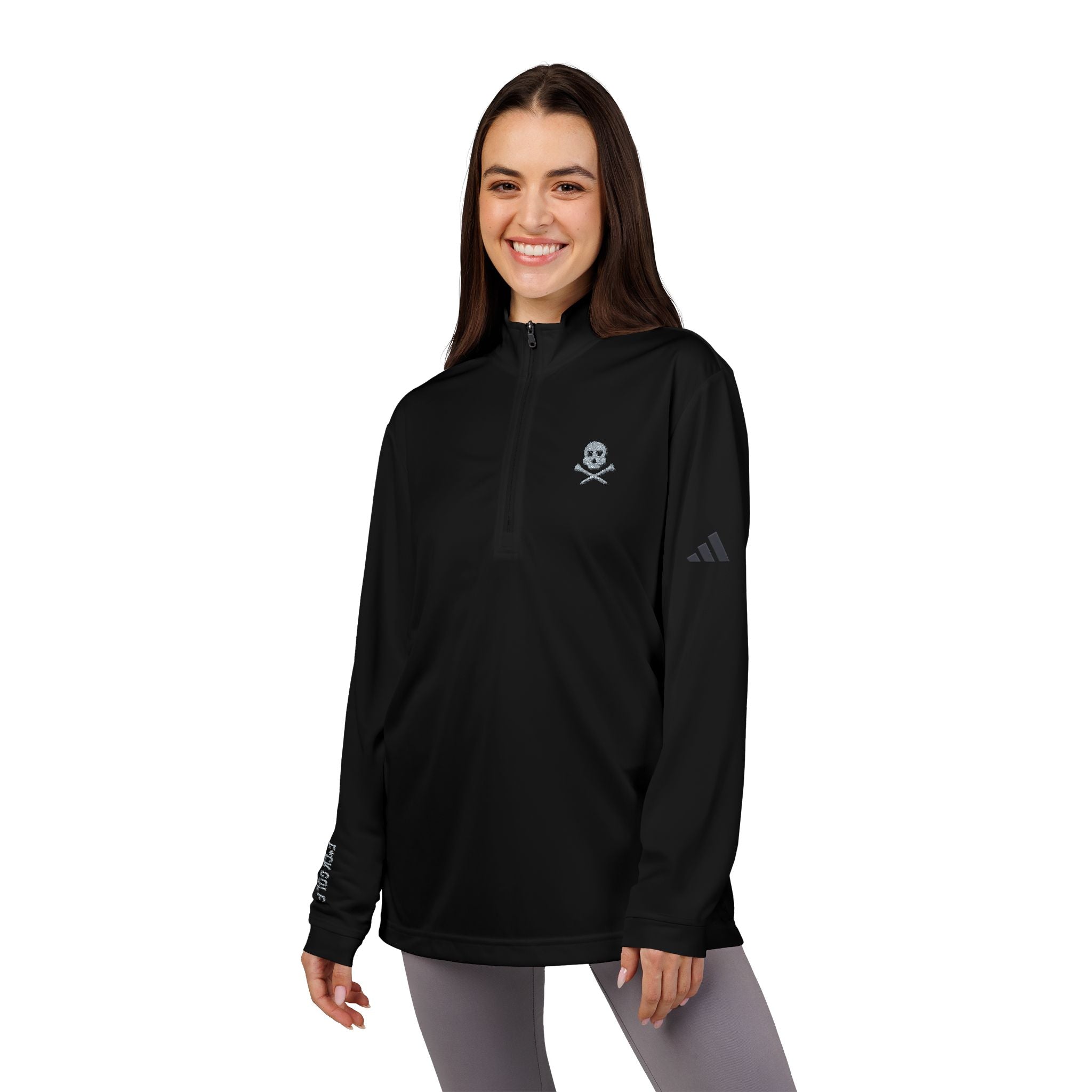 Embroidered Quarter-Zip Pullover — “f_ckgolf” Golf Pullover