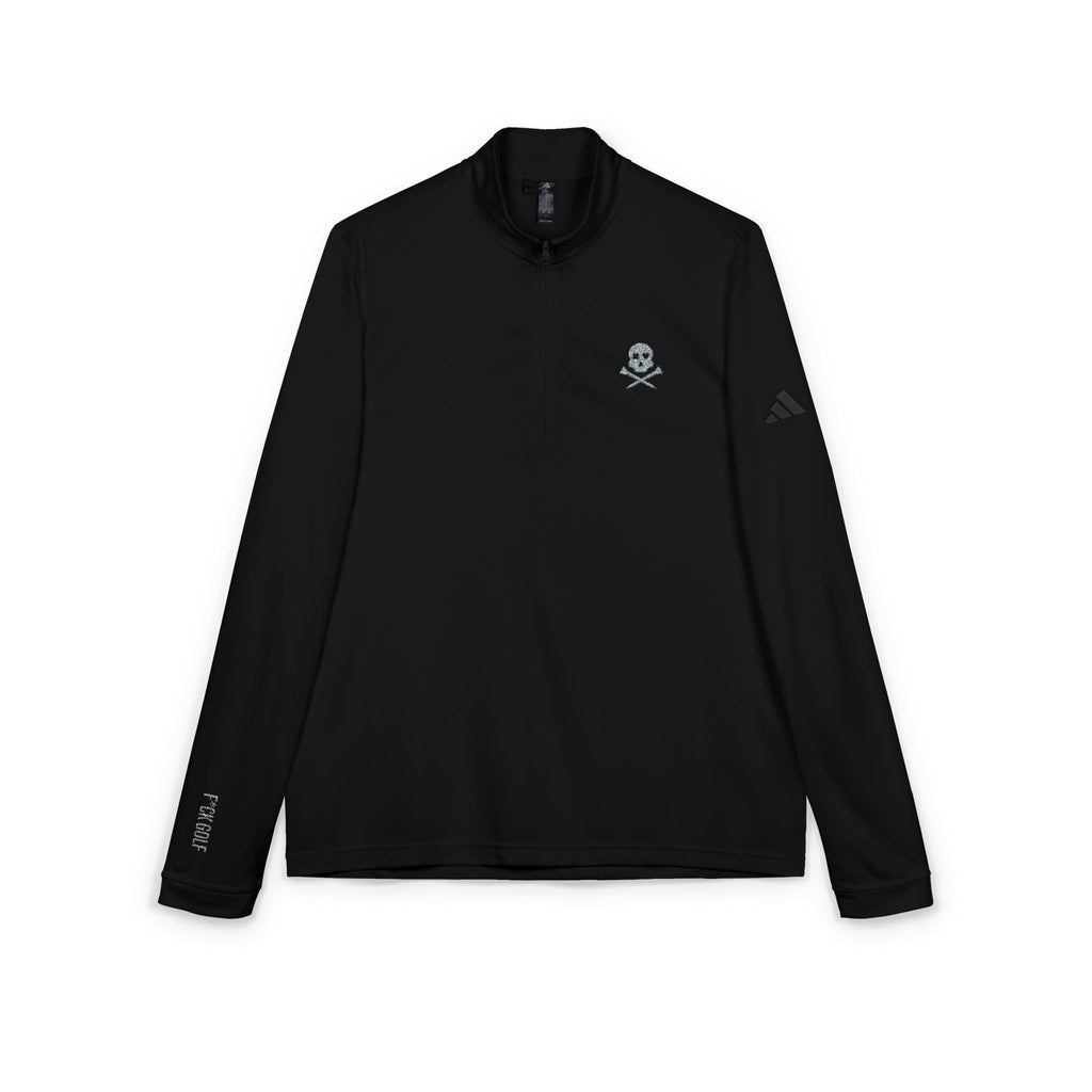 Embroidered Quarter-Zip Pullover — “f_ckgolf” Golf Pullover