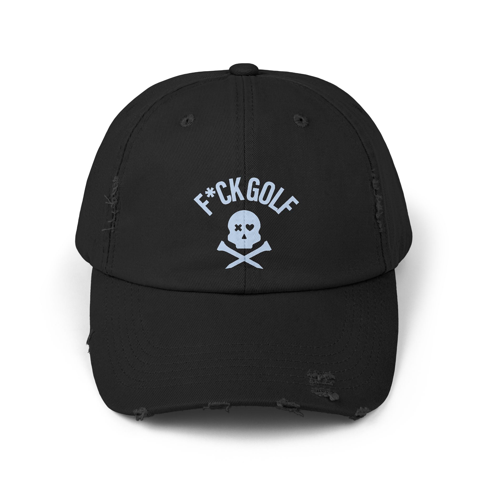 F*CK GOLF Distressed Skull Tees Hat